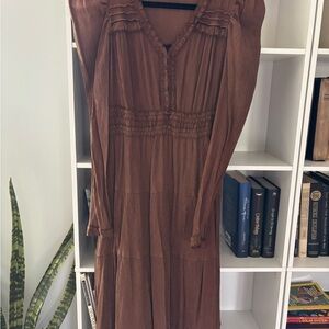 Elegant Brown Women's Dress